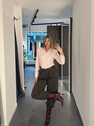 Camicia in cotone rosa