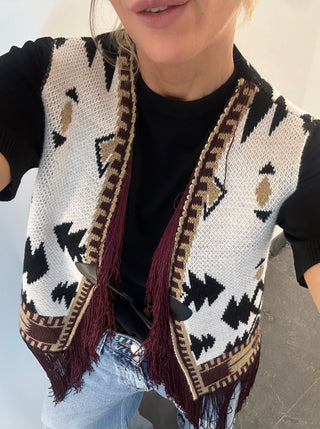 Gilet con frange