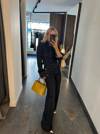 Jeans a zampa blu