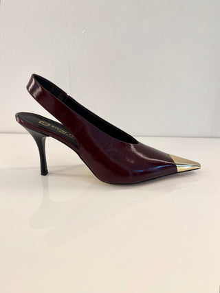 Scarpa slingback bordeaux