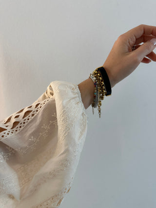 Camicia in pizzo macramé
