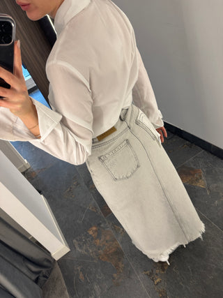 Gonna in jeans grigio