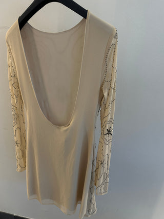 Abito mini in tulle e paillettes