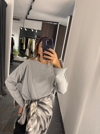 Maglia grigio con polsino