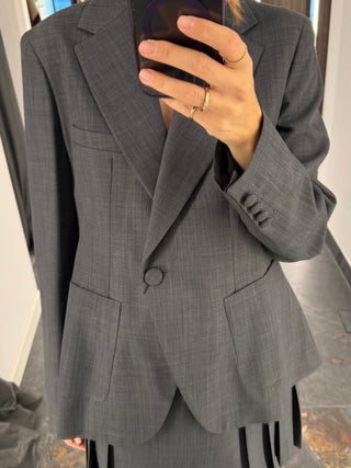 Giacca slim Grigio