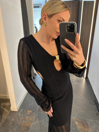 Abito lungo con cut-out
