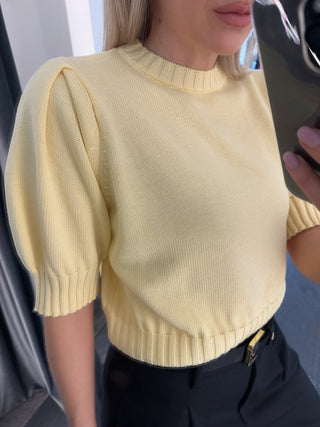 Maglioncino in cotone giallo