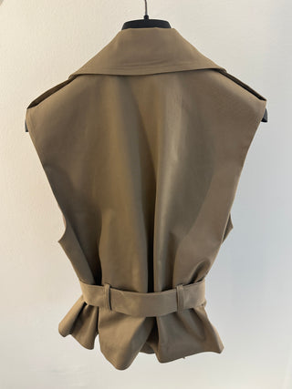 Gilet gabardina beige