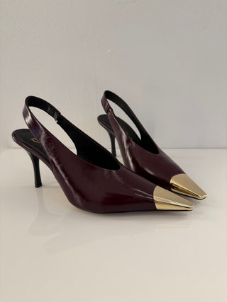 Scarpa slingback bordeaux