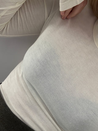 Maglia in caldo cotone bianco