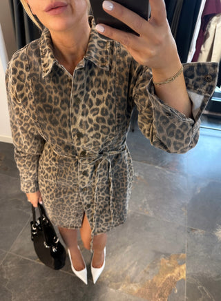 Abito in jeans animalier