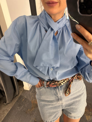 Camicia in cotone azzurro