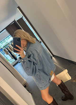Giubbino in jeans blu