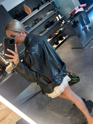 Giubbotto biker grigio