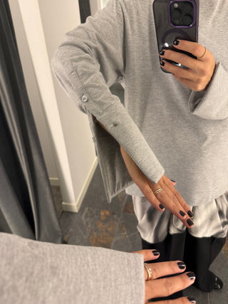 Maglia grigio con polsino