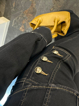Jeans a zampa blu