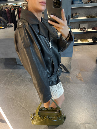 Giubbotto biker grigio