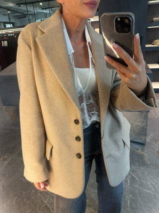 Giacca cappottino beige