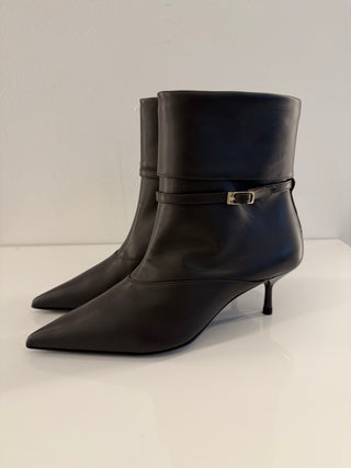 Stivaletto in pelle marrone