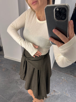 Maglia in caldo cotone bianco