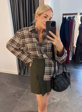 Gonna pantalone mini verde