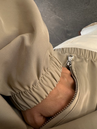 Giacca bomber beige