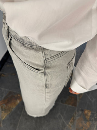 Gonna in jeans grigio