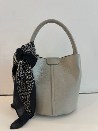 Borsa secchiello grigio