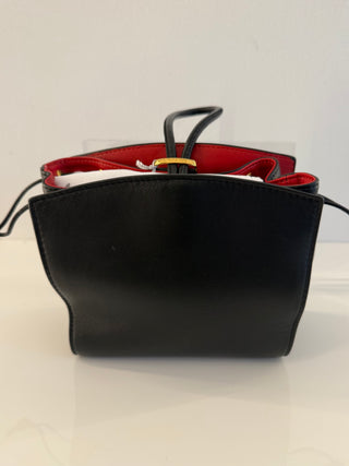 Borsa pochette in pelle nero