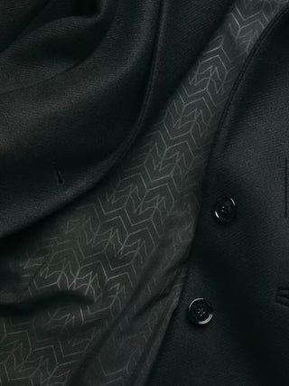 Cappotto lungo in misto lana nero