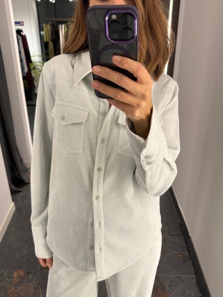 Camicia in velluto bianco