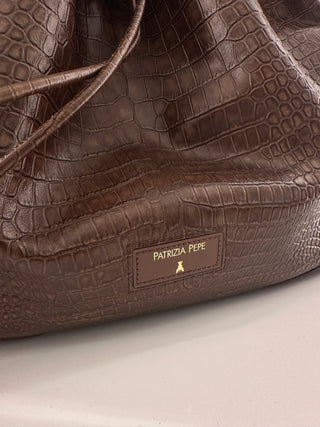 Borsa in stampa cocco marrone