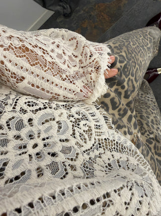 Camicia in pizzo bianco burro