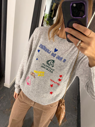 Maglione con ricami