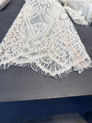 Camicia in pizzo bianco burro