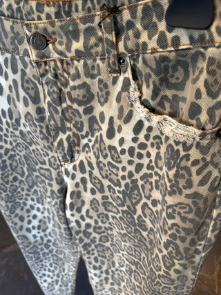 Pantalone 5 tasche maculato