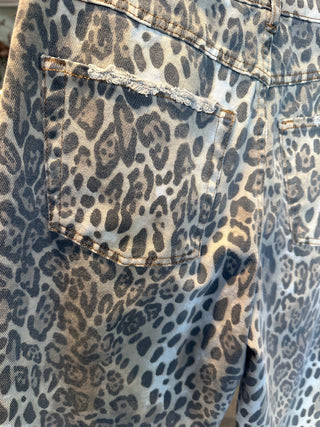 Pantalone 5 tasche maculato