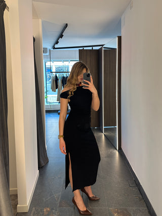 Abito in Jersey Nero