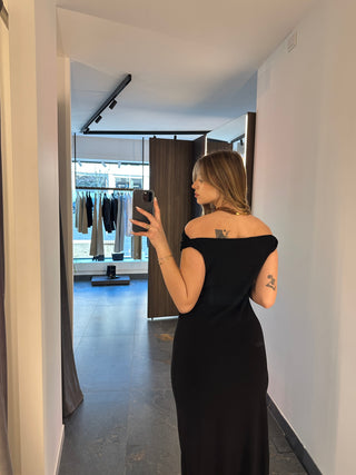 Abito in Jersey Nero