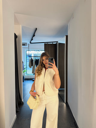 Gilet burro con treccia