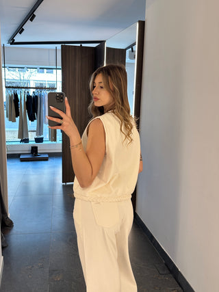 Gilet burro con treccia