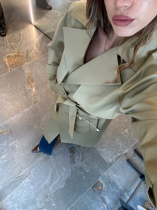 Trench strutturato in cotone