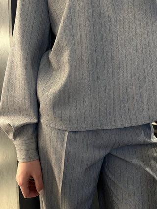 Camicia a righe grigio