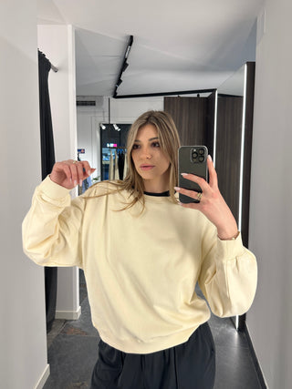 Felpa girocollo in cotone